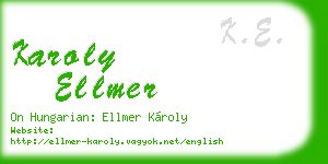 karoly ellmer business card